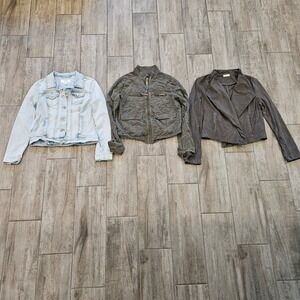 Time and Tru Mossimo Lightweight Jackets Lot of‎ 3 Womens Size S Denim Utility